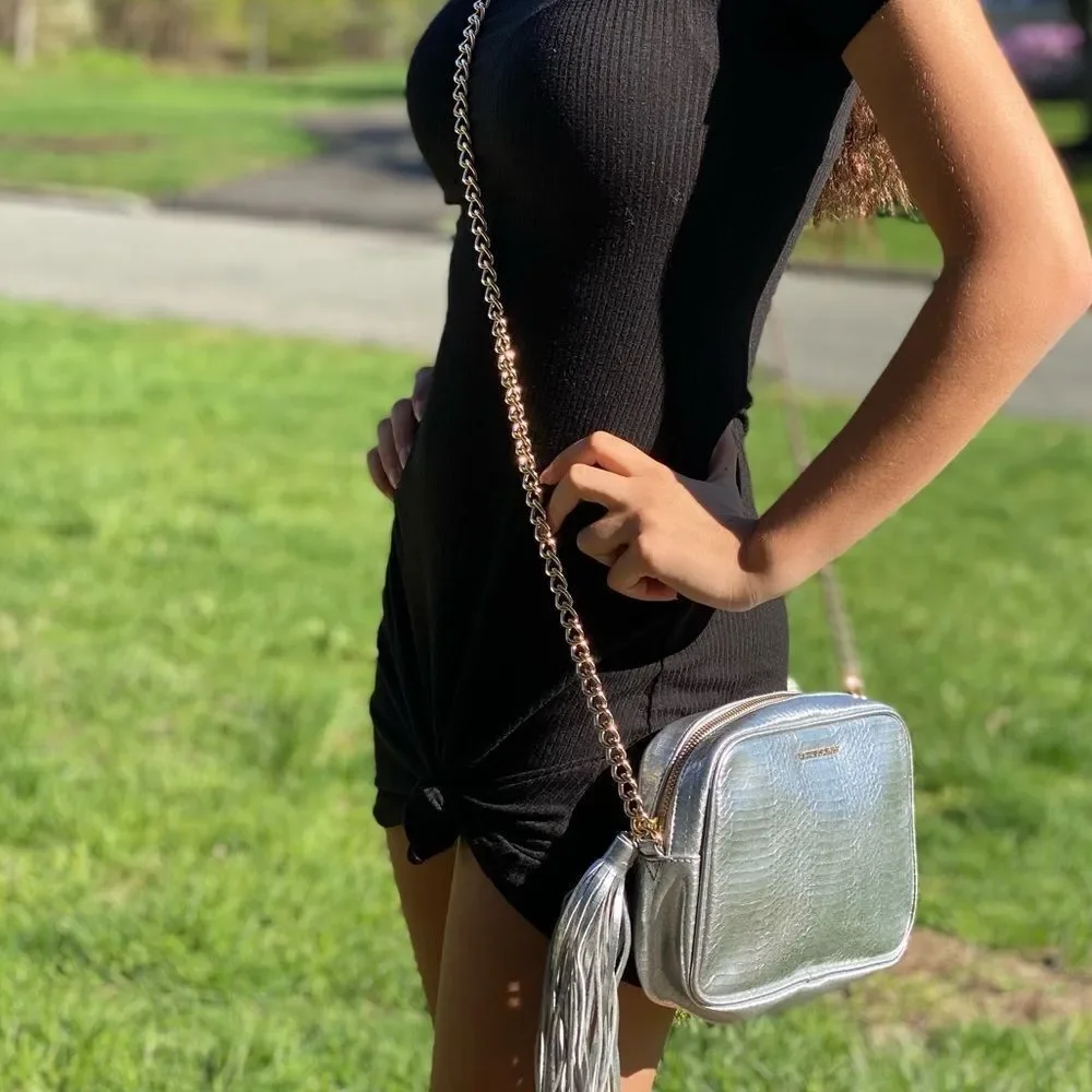 NWT Victoria's Secret Official Silver Crossbody